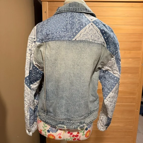 Denim quilted jacket - Picture 2 of 2